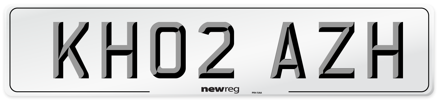 KH02 AZH Number Plate from New Reg